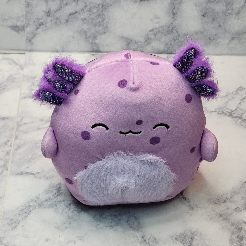 Amala The Axolotl Original Squishmallows Kelly Toy 5 inches Purple Polka-dot